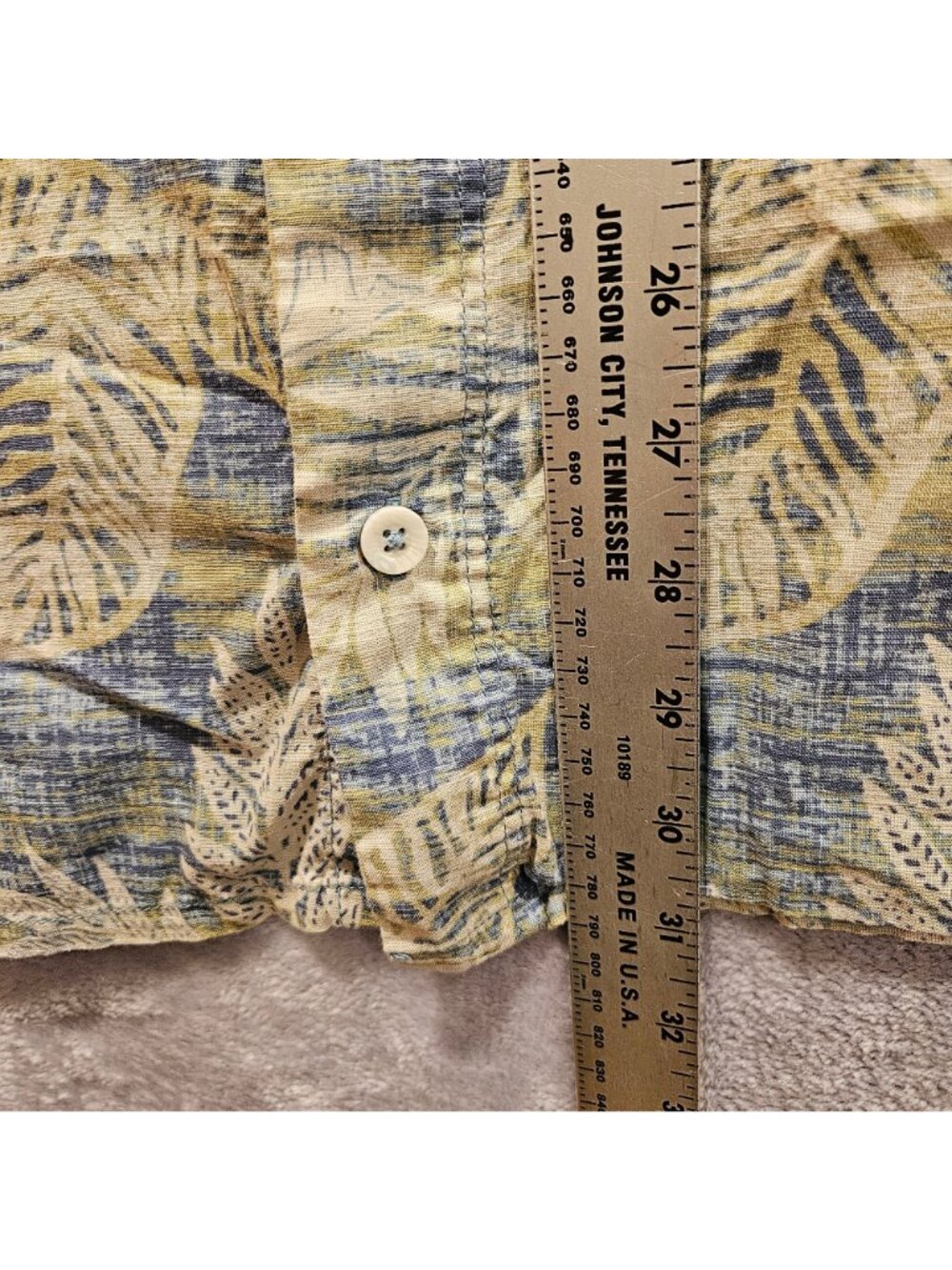 Red Head Hawaiian Shirt Mens 3XL Blue Ivory Palms 100% Cotton Button Up Vacation - Picture 5 of 8